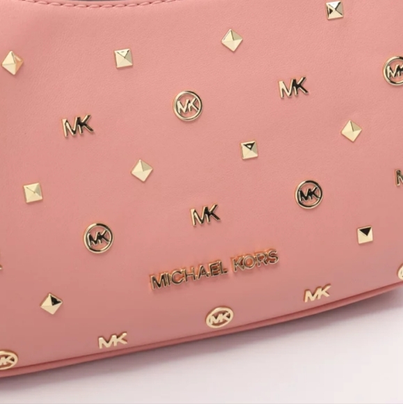 MICHAEL KORS CORA Zip Pochette Medium Handbag Faux Leather Pink 2WAY 35F3G4CU6Y - Picture 8 of 9